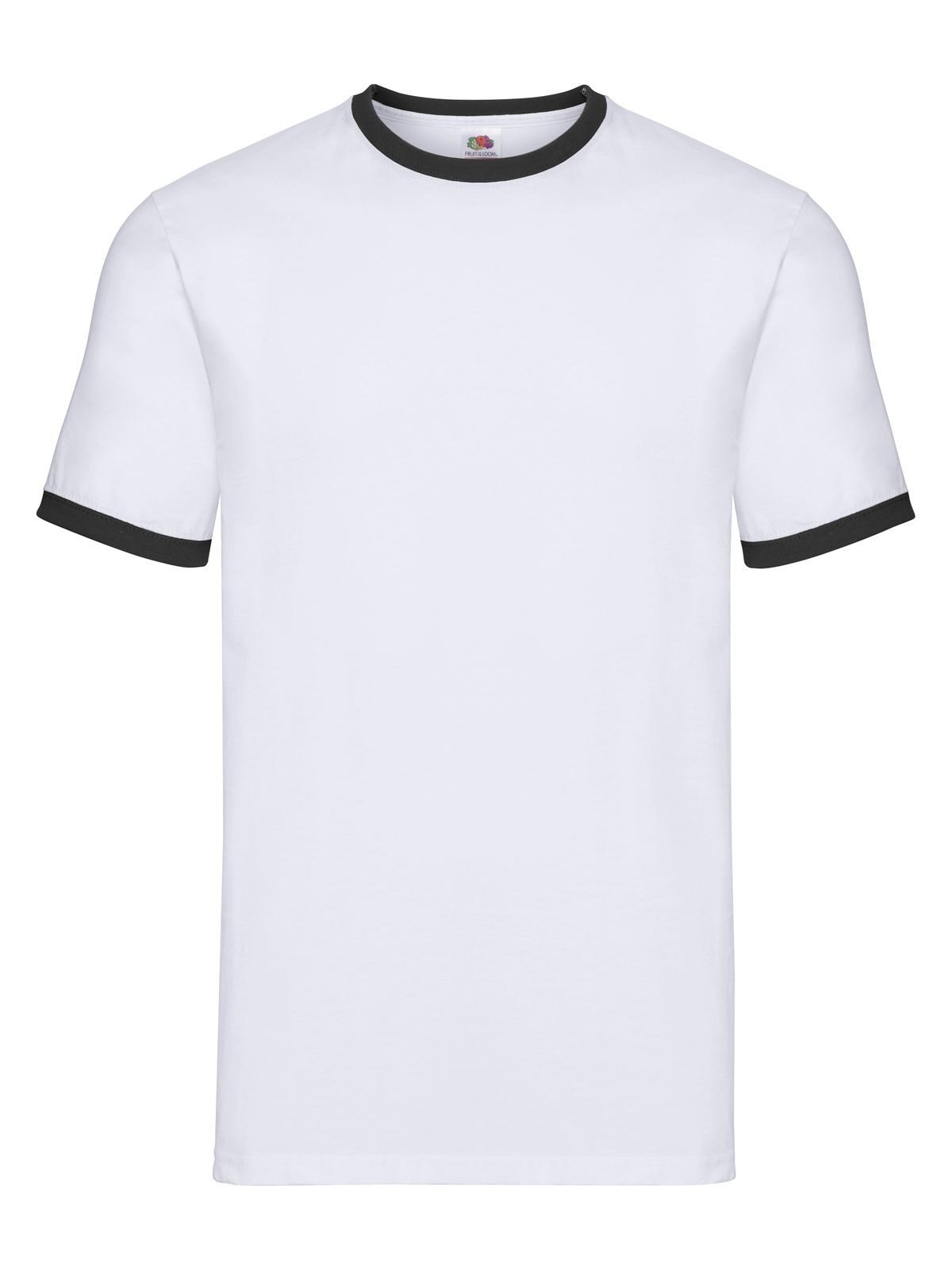 T-SHIRT VALUEWEIGHT RINGER T - FRUIT OF THE LOOMBianco-Nero