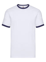 T-SHIRT VALUEWEIGHT RINGER T - FRUIT OF THE LOOMBianco-Blu