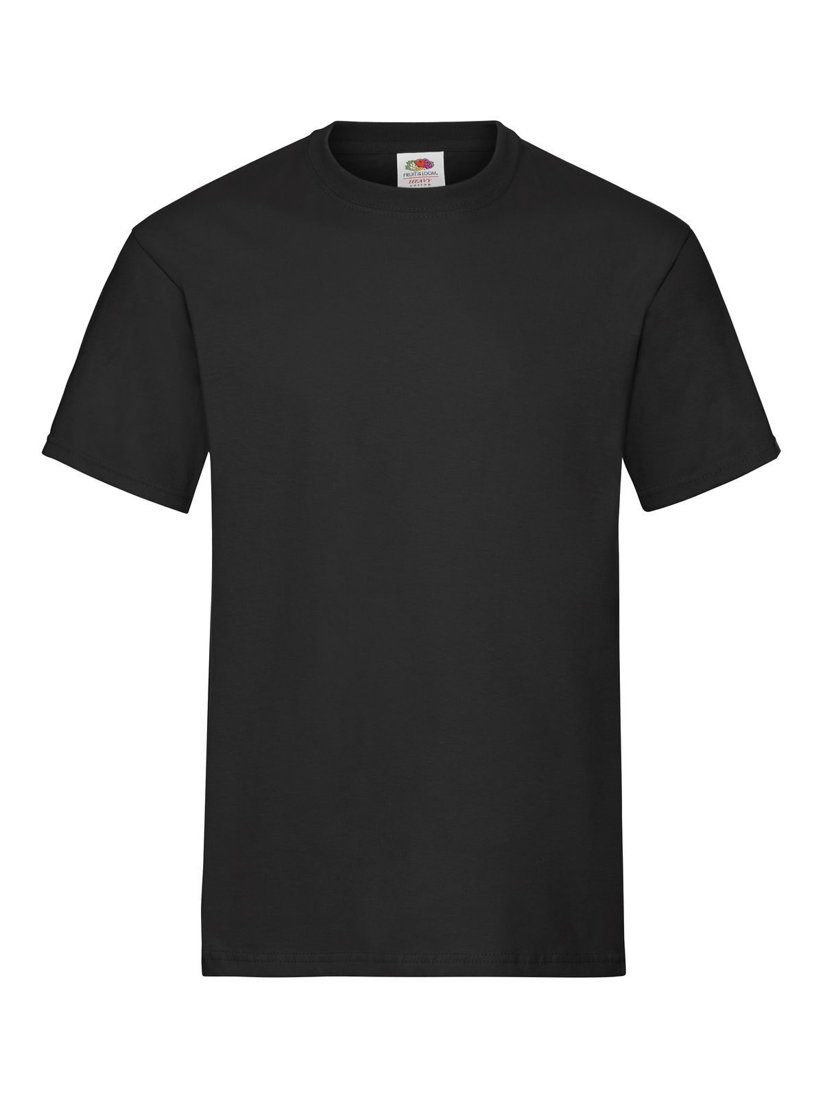 T-SHIRT HEAVY T - FRUIT OF THE LOOMNero