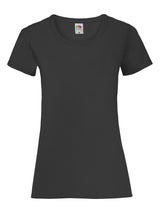 T-SHIRT LADIES VALUEWEIGHT T - FRUIT OF THE LOOMNero