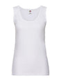 CANOTTA LADIES VALUEWEIGHT ATHLETIC VEST - FRUIT OF THE LOOMBianco
