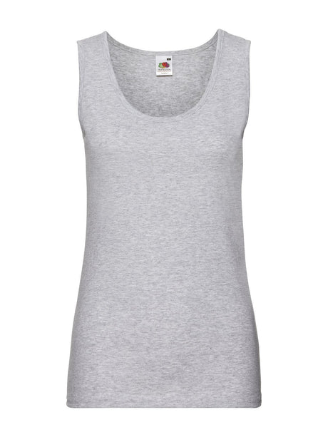 CANOTTA LADIES VALUEWEIGHT ATHLETIC VEST - FRUIT OF THE LOOMGrigio Melange