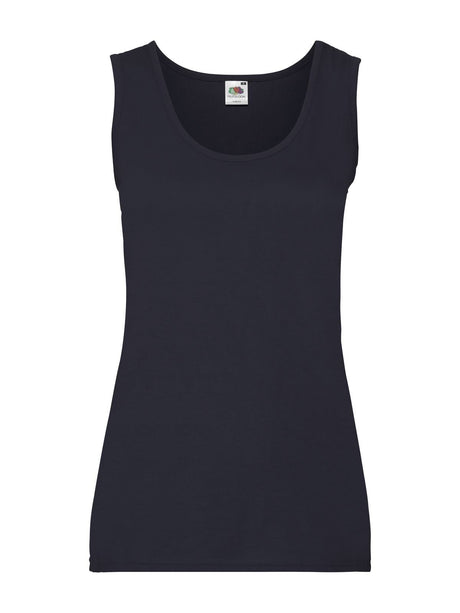 CANOTTA LADIES VALUEWEIGHT ATHLETIC VEST - FRUIT OF THE LOOMBlu Scuro