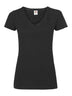 T-SHIRT LADIES VALUEWEIGHT V-NECK T - FRUIT OF THE LOOMNero