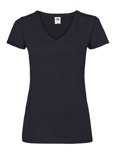 T-SHIRT LADIES VALUEWEIGHT V-NECK T - FRUIT OF THE LOOMBlu Scuro