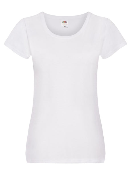 T-SHIRT LADIES ORIGINAL T - FRUIT OF THE LOOMBianco