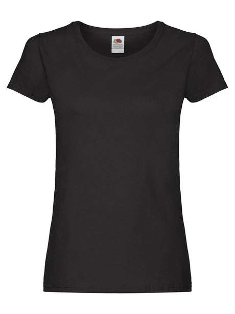 T-SHIRT LADIES ORIGINAL T - FRUIT OF THE LOOMNero