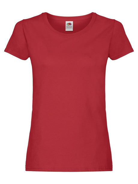 T-SHIRT LADIES ORIGINAL T - FRUIT OF THE LOOMRosso