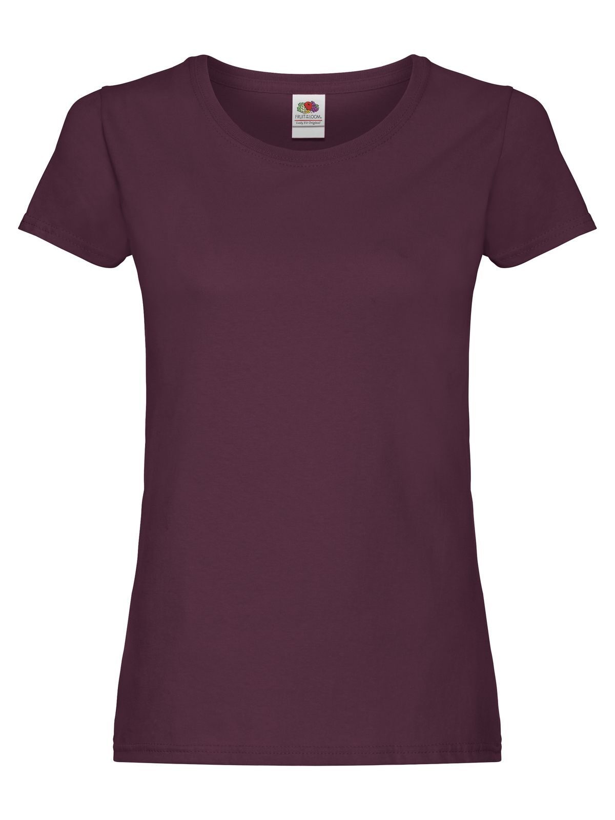T-SHIRT LADIES ORIGINAL T - FRUIT OF THE LOOMBordeaux