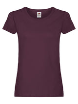 T-SHIRT LADIES ORIGINAL T - FRUIT OF THE LOOMBordeaux