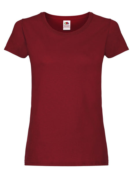 T-SHIRT LADIES ORIGINAL T - FRUIT OF THE LOOMRosso Mattone