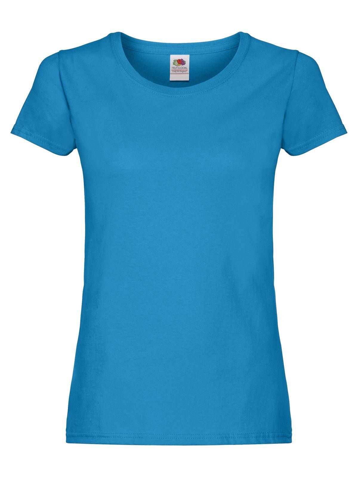 T-SHIRT LADIES ORIGINAL T - FRUIT OF THE LOOMAzzurro