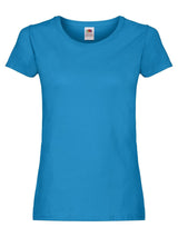 T-SHIRT LADIES ORIGINAL T - FRUIT OF THE LOOMAzzurro