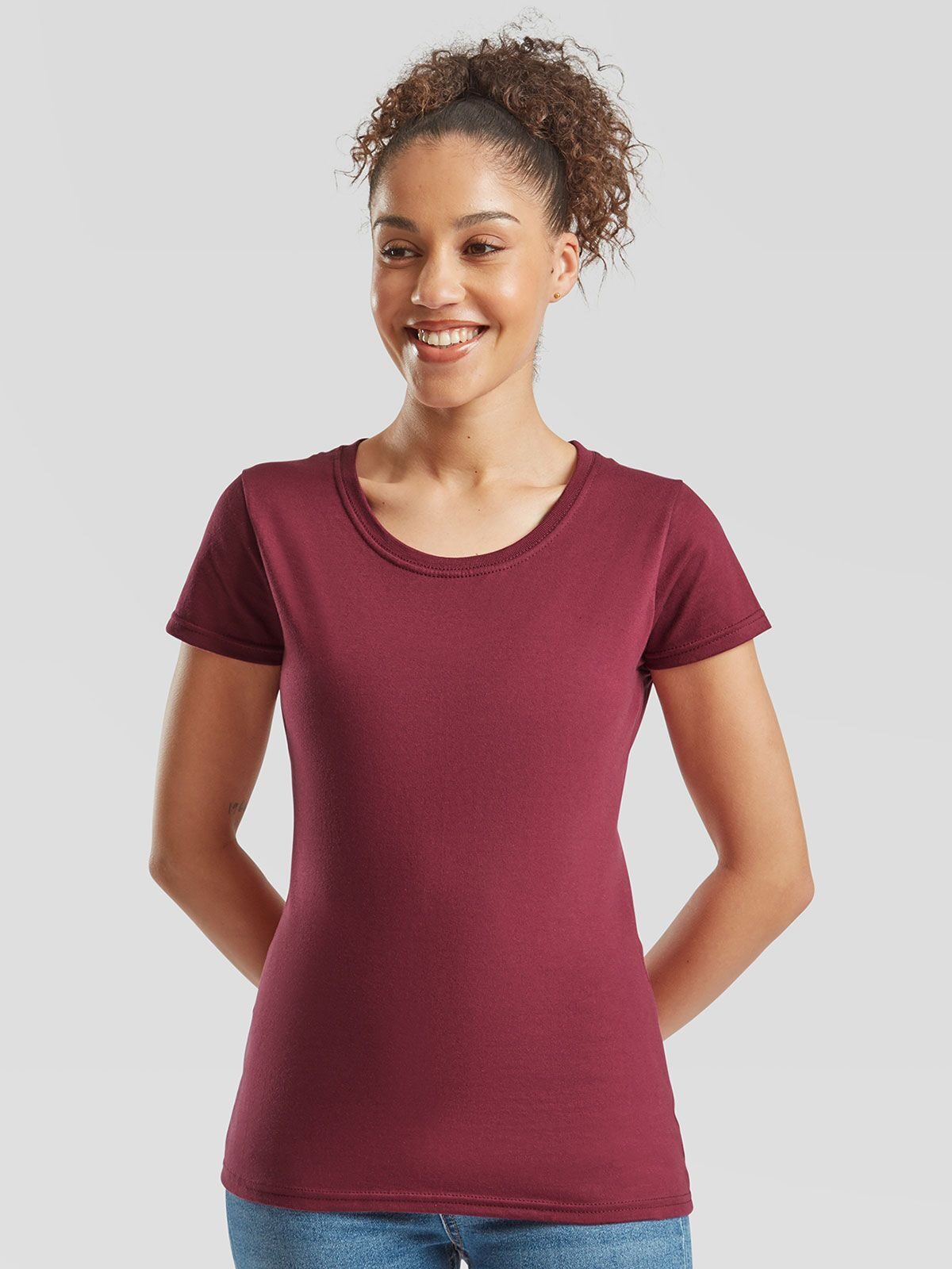T-SHIRT LADIES ICONIC 195 T - FRUIT OF THE LOOM fronte