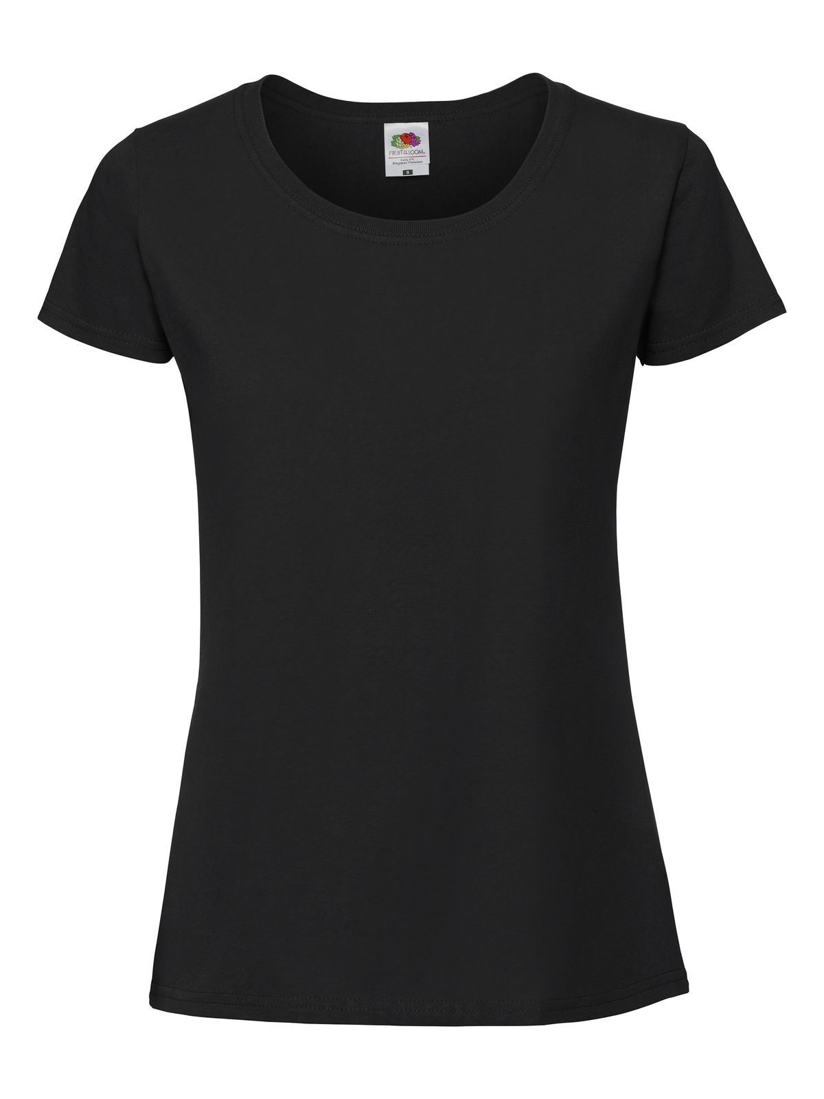 T-SHIRT LADIES ICONIC 195 T - FRUIT OF THE LOOMNero