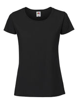 T-SHIRT LADIES ICONIC 195 T - FRUIT OF THE LOOMNero