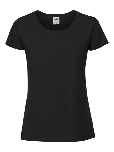 T-SHIRT LADIES ICONIC 195 T - FRUIT OF THE LOOMNero
