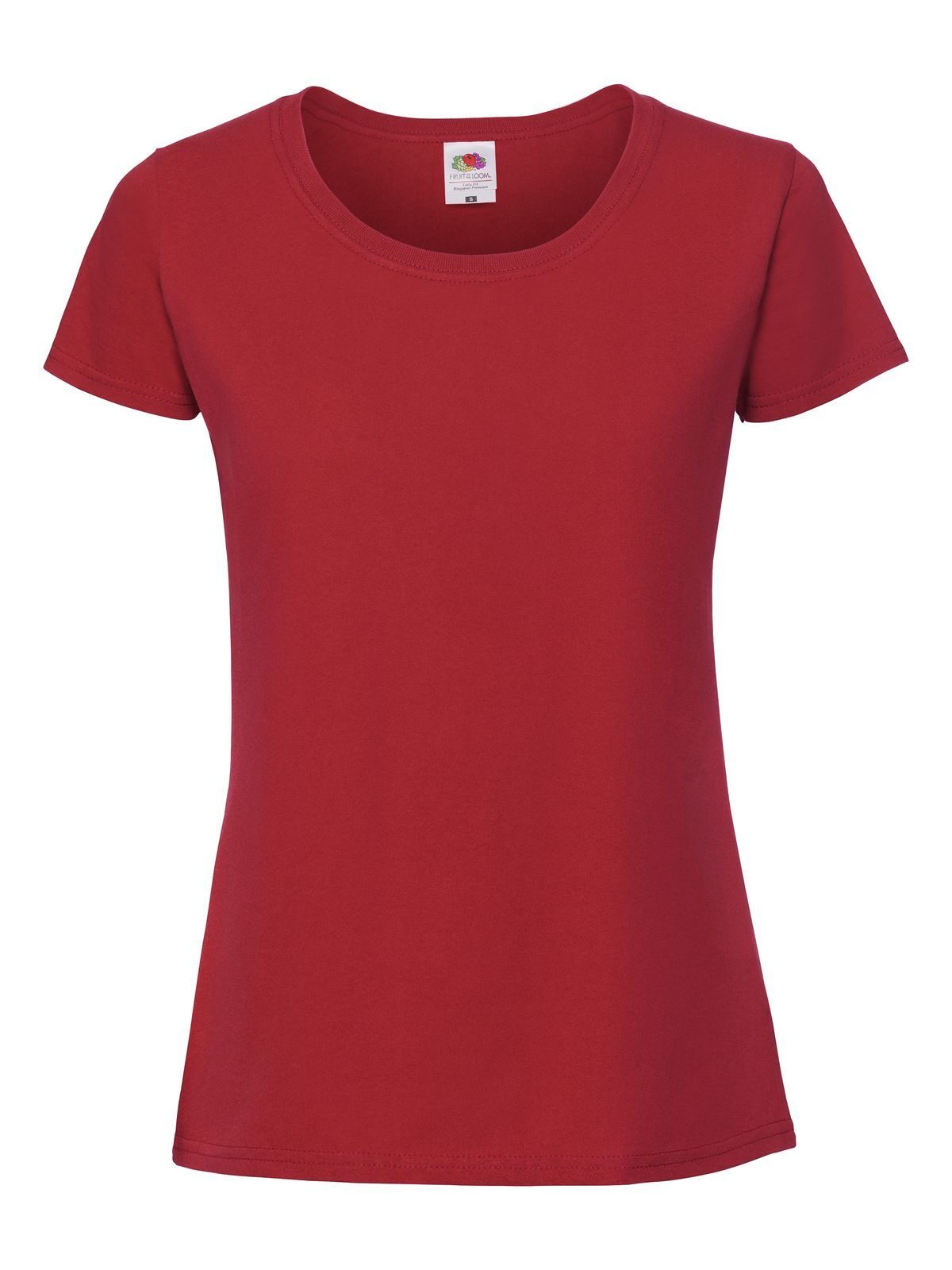 T-SHIRT LADIES ICONIC 195 T - FRUIT OF THE LOOMRosso