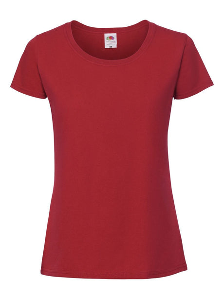 T-SHIRT LADIES ICONIC 195 T - FRUIT OF THE LOOMRosso