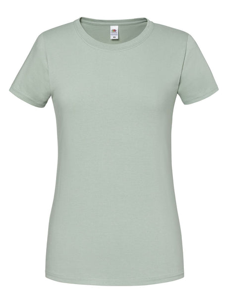 T-SHIRT LADIES ICONIC 195 T - FRUIT OF THE LOOMVerde Salvia
