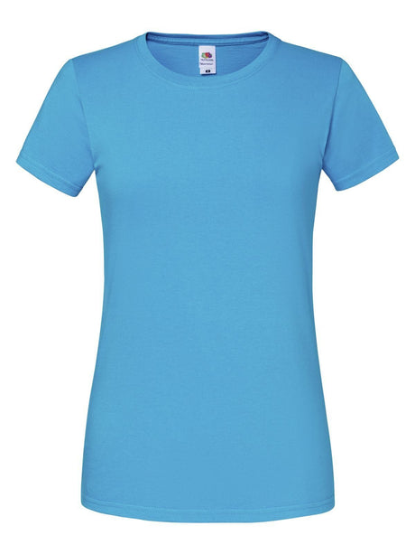 T-SHIRT LADIES ICONIC 195 T - FRUIT OF THE LOOMAzzurro