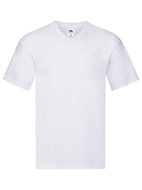 T-SHIRT ORIGINAL V-NECK T - FRUIT OF THE LOOMBianco
