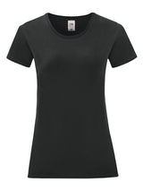 T-SHIRT LADIES ICONIC 150 T - FRUIT OF THE LOOMNero