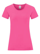 T-SHIRT LADIES ICONIC 150 T - FRUIT OF THE LOOMFucsia