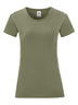 T-SHIRT LADIES ICONIC 150 T - FRUIT OF THE LOOMVerde Oliva