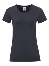 T-SHIRT LADIES ICONIC 150 T - FRUIT OF THE LOOMBlu Scuro