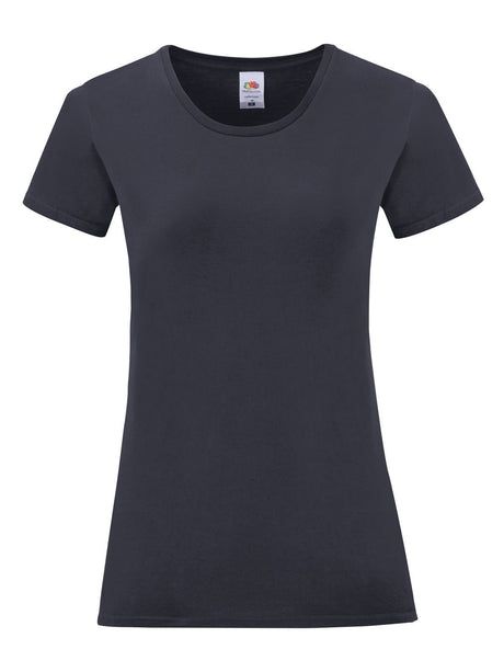 T-SHIRT LADIES ICONIC 150 T - FRUIT OF THE LOOMBlu Scuro