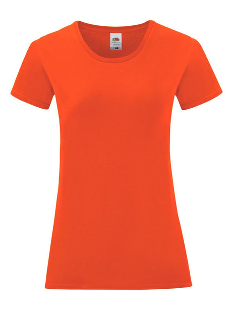 T-SHIRT LADIES ICONIC 150 T - FRUIT OF THE LOOMRosso Fiamma