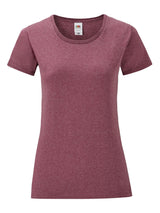 T-SHIRT LADIES ICONIC 150 T - FRUIT OF THE LOOMBordeaux Vintage
