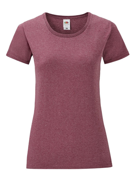T-SHIRT LADIES ICONIC 150 T - FRUIT OF THE LOOMBordeaux Vintage