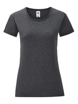 T-SHIRT LADIES ICONIC 150 T - FRUIT OF THE LOOMGrigio Melange Scuro