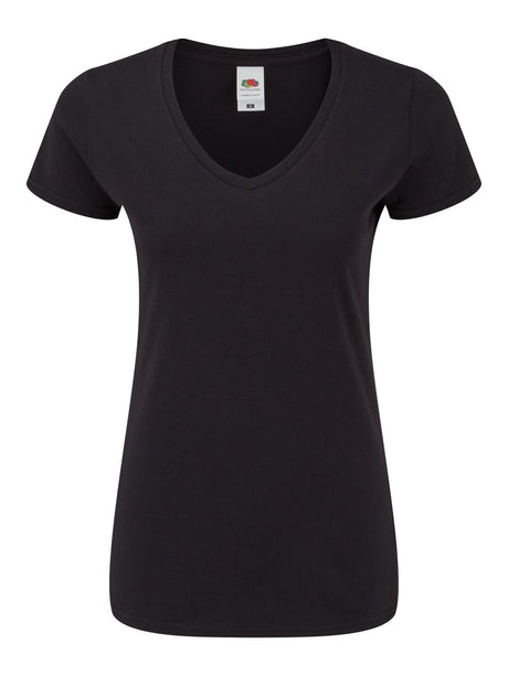 T-SHIRT LADIES ICONIC 150 V-NECK T - FRUIT OF THE LOOM