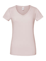 T-SHIRT LADIES ICONIC 150 V-NECK T - FRUIT OF THE LOOMRosa Polvere