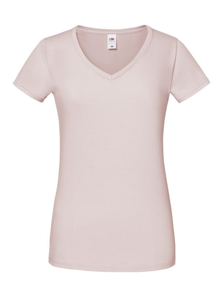 T-SHIRT LADIES ICONIC 150 V-NECK T - FRUIT OF THE LOOMRosa Polvere