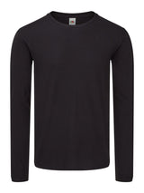 T-SHIRT ICONIC 150 LONG SLEEVE T - FRUIT OF THE LOOMNero
