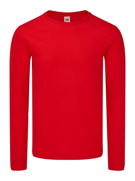 T-SHIRT ICONIC 150 LONG SLEEVE T - FRUIT OF THE LOOMRosso