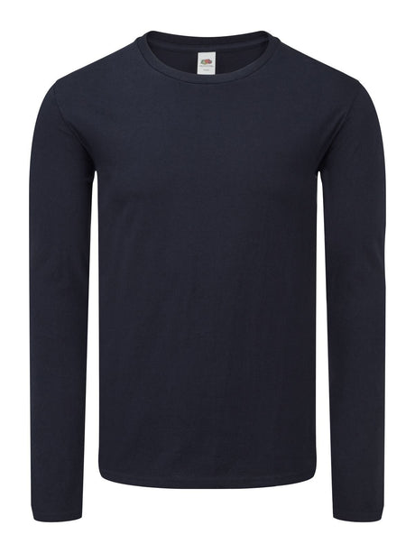 T-SHIRT ICONIC 150 LONG SLEEVE T - FRUIT OF THE LOOMBlu Scuro