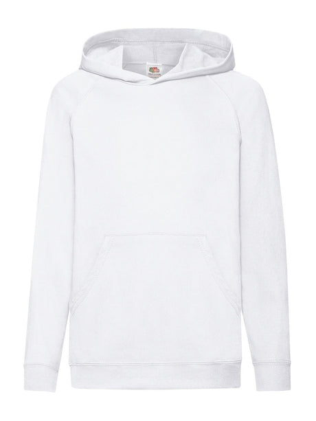 FELPA KIDS LIGHTWEIGHT HOODED SWEAT - FRUIT OF THE LOOMBianco