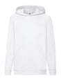 FELPA KIDS LIGHTWEIGHT HOODED SWEAT - FRUIT OF THE LOOMBianco