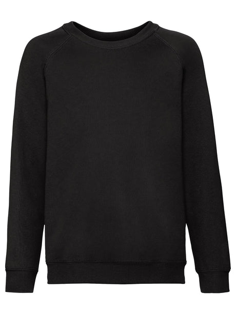 FELPA KIDS CLASSIC RAGLAN SWEAT - FRUIT OF THE LOOMNero