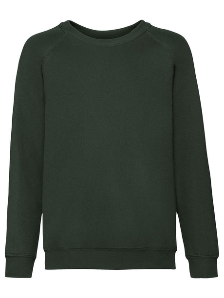 FELPA KIDS CLASSIC RAGLAN SWEAT - FRUIT OF THE LOOMVerde Bottiglia