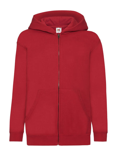FELPA KIDS CLASSIC HOODED SWEAT JACKET - FRUIT OF THE LOOMRosso
