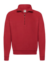 FELPA CLASSIC ZIP NECK SWEAT - FRUIT OF THE LOOMRosso