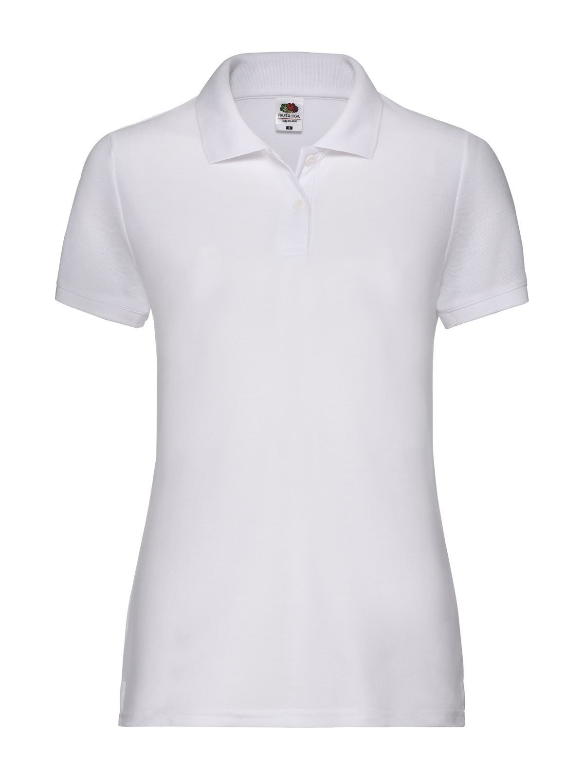 LADIES POLO 65/35 - FRUIT OF THE LOOMBianco