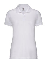 LADIES POLO 65/35 - FRUIT OF THE LOOMBianco