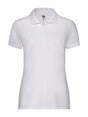 LADIES POLO 65/35 - FRUIT OF THE LOOMBianco